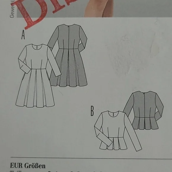 ✨4/$20✨ Burda 7034 Dress Sewing Pattern Uncut Size 8-18 DIY Supplies - Picture 5 of 6